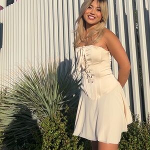 S - cream corset dress